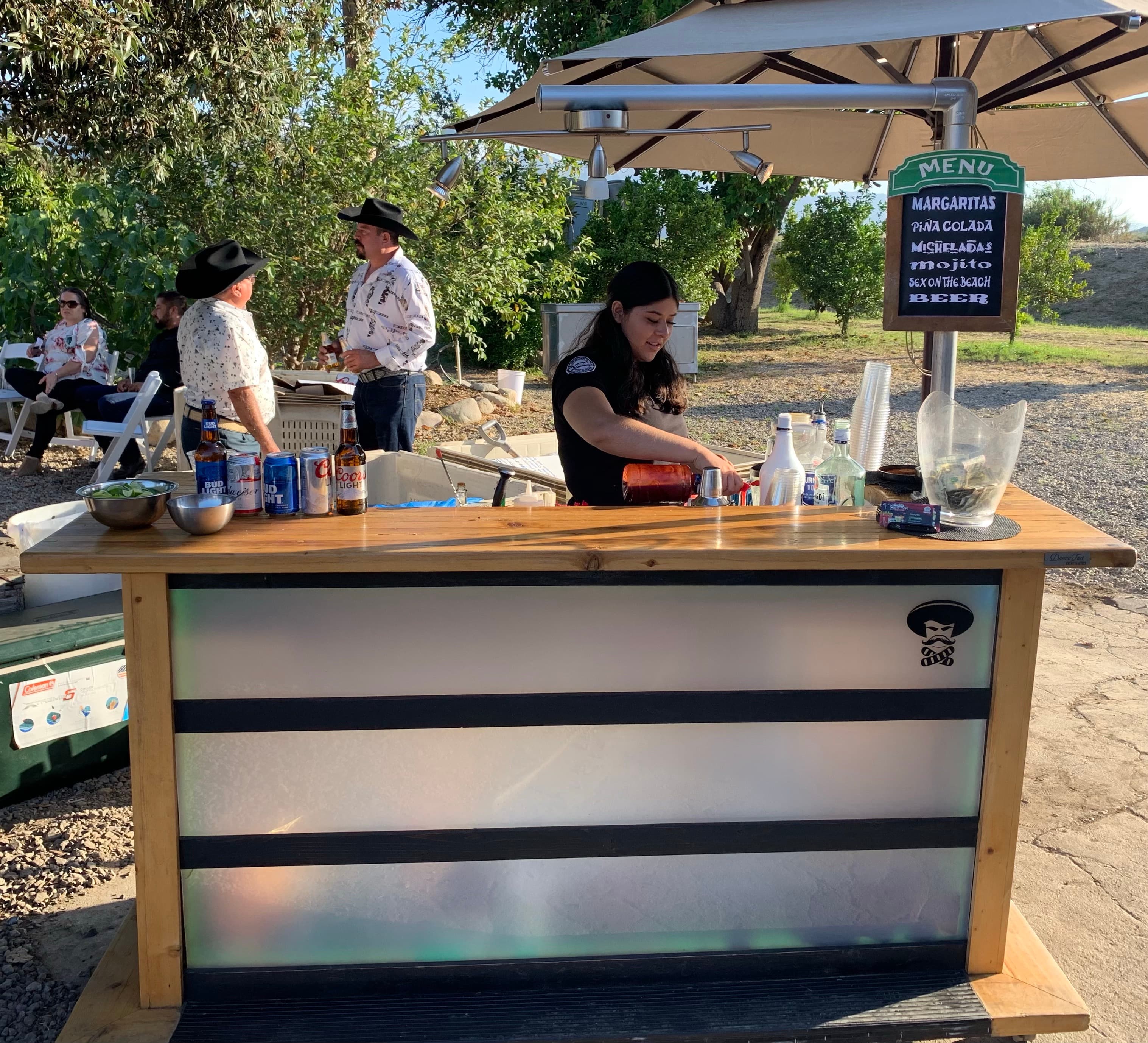 Mr. Emiliano's mobile bar service at an event